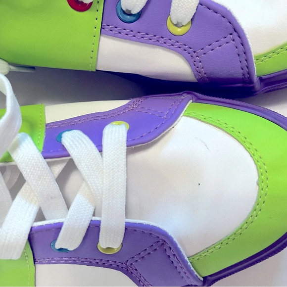 Men’s Disney Non Leather Toy Story 4 Purple and Green High Tops - Picture 5 of 10